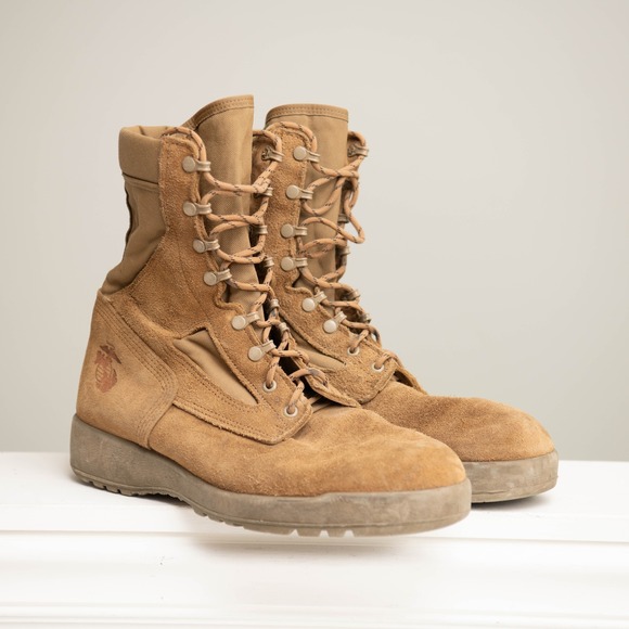McRae USMC Combat Boots Hot Weather Sz13 Coyote Suede Military Tactical GorpCore